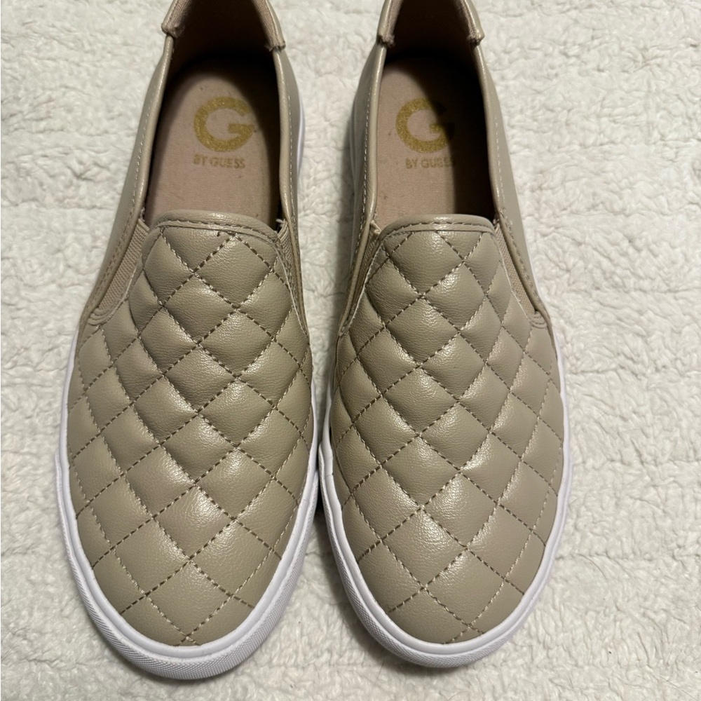 G by Guess Quilted Slip-On Shoes - Beige
